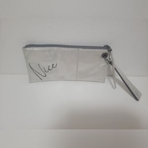 HOBO Vida Anthracite Metallic Hid Leather Wristlet